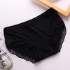 Nahtlose Unterhosen für Damen, einfarbig, weiche Spitze, atmungsaktiv, mittlere Taille, feuchtigkeitsableitend, elastisch, antiseptisch, Po-lifted, Damen-Slips