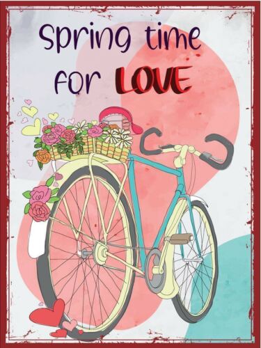 Metal plaque vintage retro style Spring Time For Love Classic tin door signAluminum 20x30cm(7.8x11.8inch)
