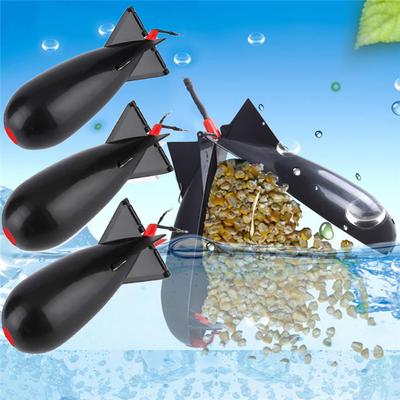 1-10pcs Carp Fishing Rocket Feeder Portable Small Spod Bomb Float Bait Holder Pellet Rockets Feeders Lure Container Fishing Tool