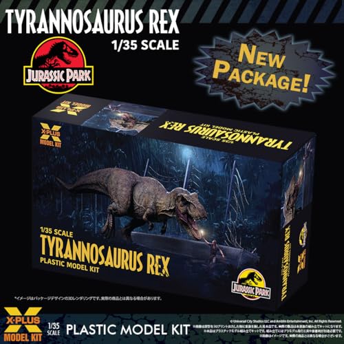 X-Plus Jurassic Park Tyrannosaurus Rex 1/35 Scale Unpainted Plastic Model Kit