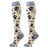 5 Pairs Cat Compression Socks Nurse Compression Socks Sport Knee High Compression Stocking