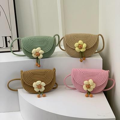 Fashion Small Fresh Woven Straw Bag Messenger Bag 2025 New Shoulder Bag Korean Version Ins Mori Beach Bag