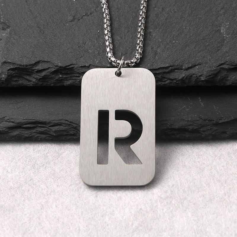 Personalized 2024 Stainless Steel Dog Tag Necklace: Hip Hop Style Long Chain for Couples