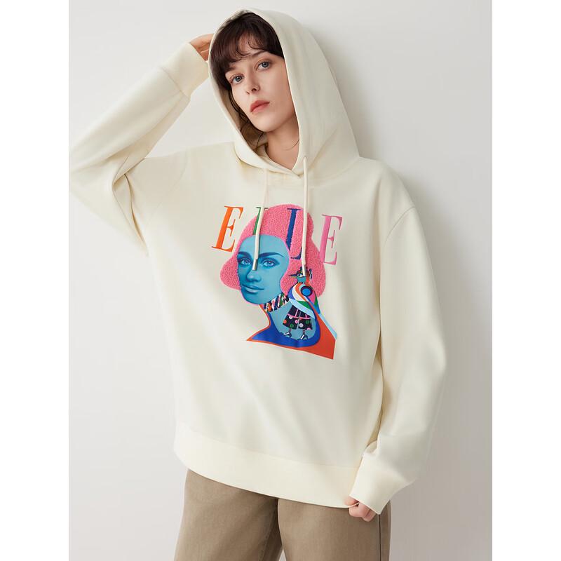 ELLE Heavy-Duty Print Hooded Sweatshirt