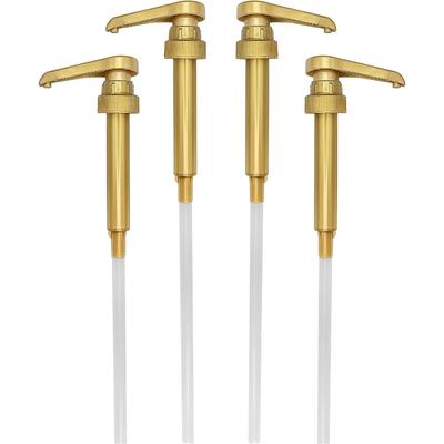 Premium Golden Coffee Syrup Pump for - Top Kitchen Bar Tools - Suitable for Major Brands Such As Torani, Jordon's Skinny, Starbucks, Upouria, Davinci