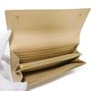 Used 10431 Large Flap Wallet 10B563BEL.03ND 7940 Foil-Stamped Grain Calfskin Beige Bifold Long Wallet New Logo Nude