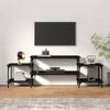 VidaXL Meuble TV noir 157x35x52 cm bois d'ingénierie 826320