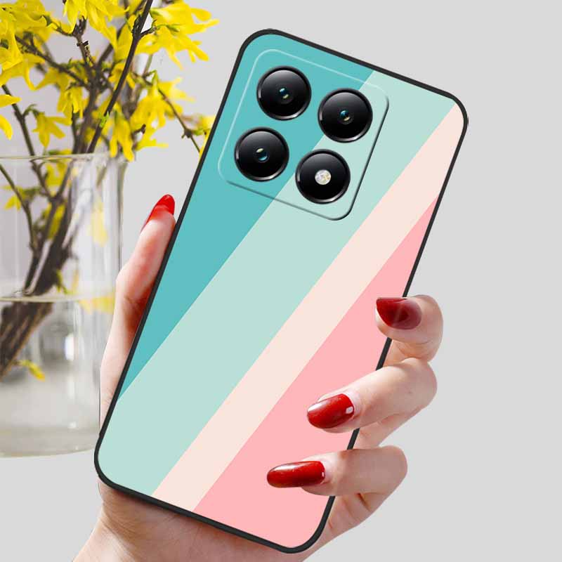 For Xiaomi 14T / 14T Pro Case Fashion Black TPU Marble Painted Cover for Xiaomi 14T Pro Shockproof Shell Capa Silicon Bag 6.67''