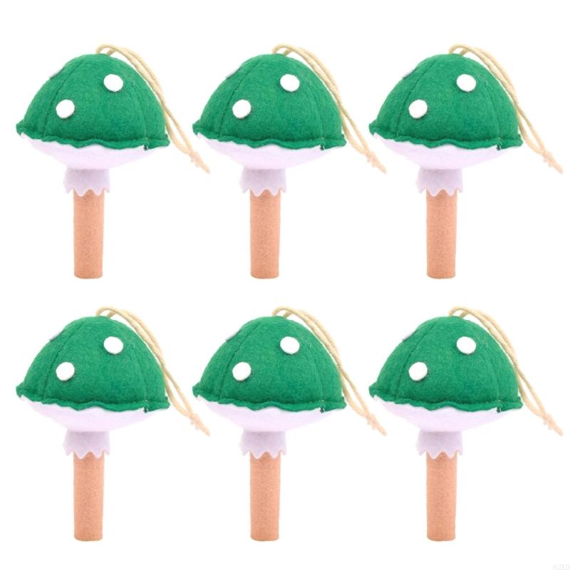 62KD Needle Felted Mushroom for Unique Bag Charm and Keychains 6Pack