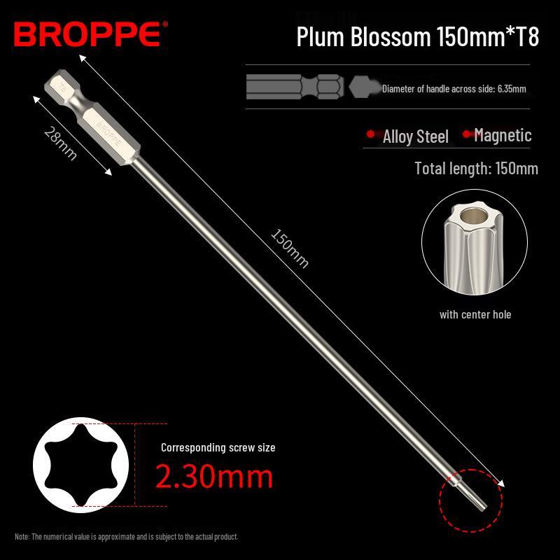 Plum Blossom Magnetic Drill and Screwdriver Bit Set