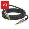 MOSWAG 3.5mm AUX Audio Cable (1m), Male-to-Male Stereo Mini Plug, Braided Nylon
