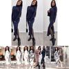 Luxurious Autumn And Winter Women's High Collar Sweater Dress In Solid Color