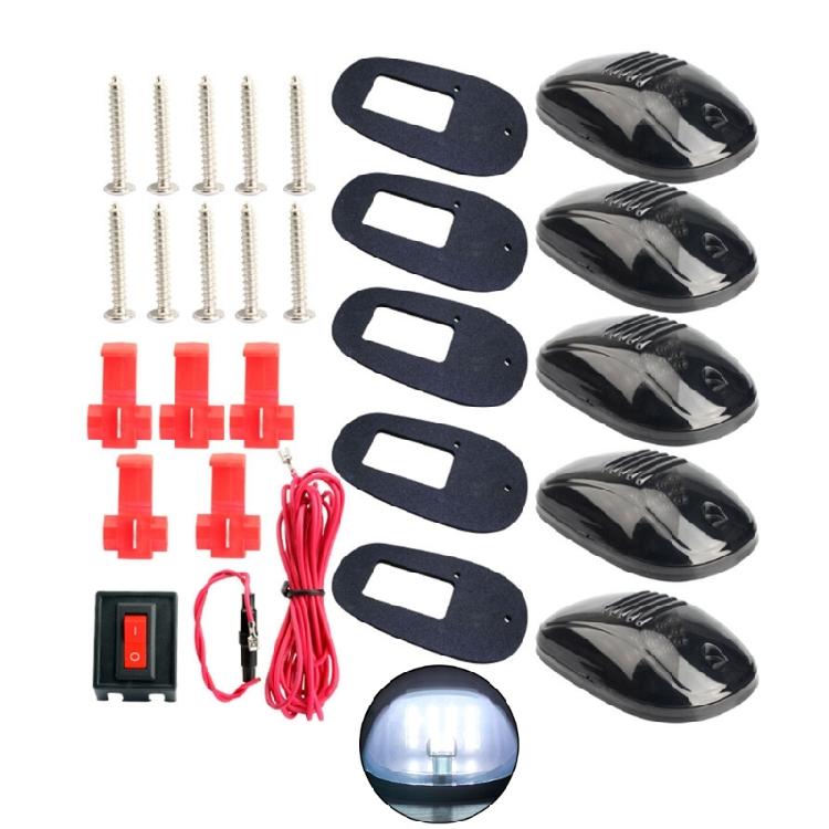 5Pcs Cab Marker Lights Cab Lights Roof Running Top Marker Lights Amber Lights