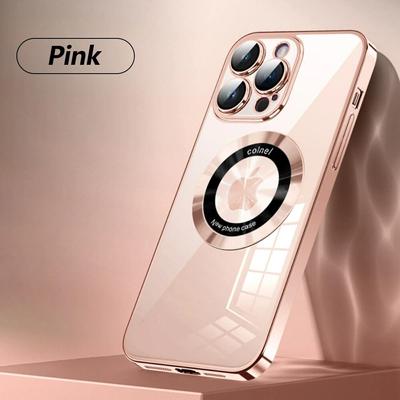 Magnetic Wireless Charging Case For Magsafe Lens Protector For iPhone 15 14 13 12 11 Pro Max Plus Transparent Shockproof Cover