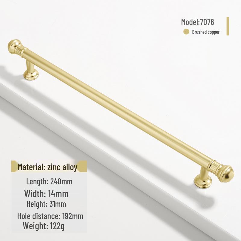 French Modern Gold Zinc Alloy Cabinet Handle