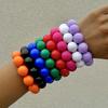 Bohemian Ethnic Style Colorful Large Bead Bracelet, Exaggerated Beaded Bracelet Jewelry for Women
