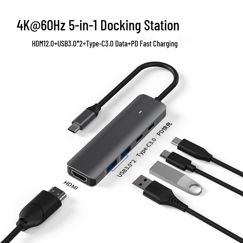 Type-C Laptop Dock: 4K 60Hz, USB 3.0, Steam Deck Converter, High-Speed Transmission