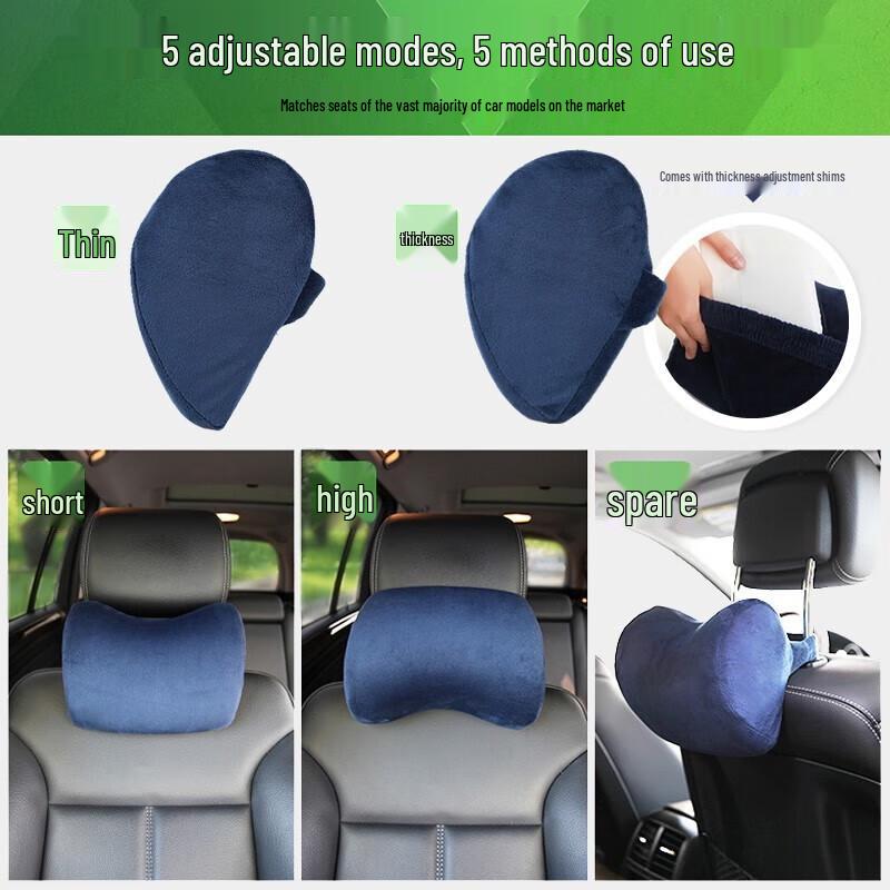 Miqiao Memory Foam Car Seat Headrest Pillow