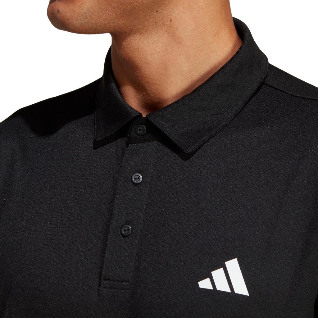 adidas Camisa Polo Pure Logo Tennis Masculina Tops Preta HR8730