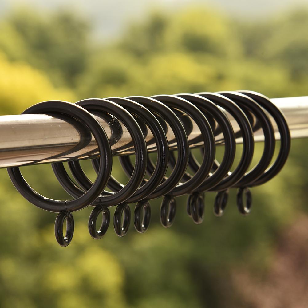 10Pcs Well Finished 5 Sizes Black Metal Curtain Rings Hanging Rings Widely Applied For Most Kinds Of Curtains In Various Colors
