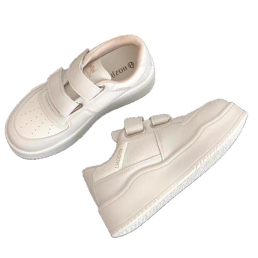 Korean version of lightweight and versatile Velcro women's shoes 2025 new summer and autumn popular thick-soled muffin casual little white board shoes
