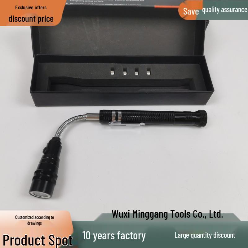 Magnetic LED Flashlight Gift Box Set with Telescopic Pick-Up Tool