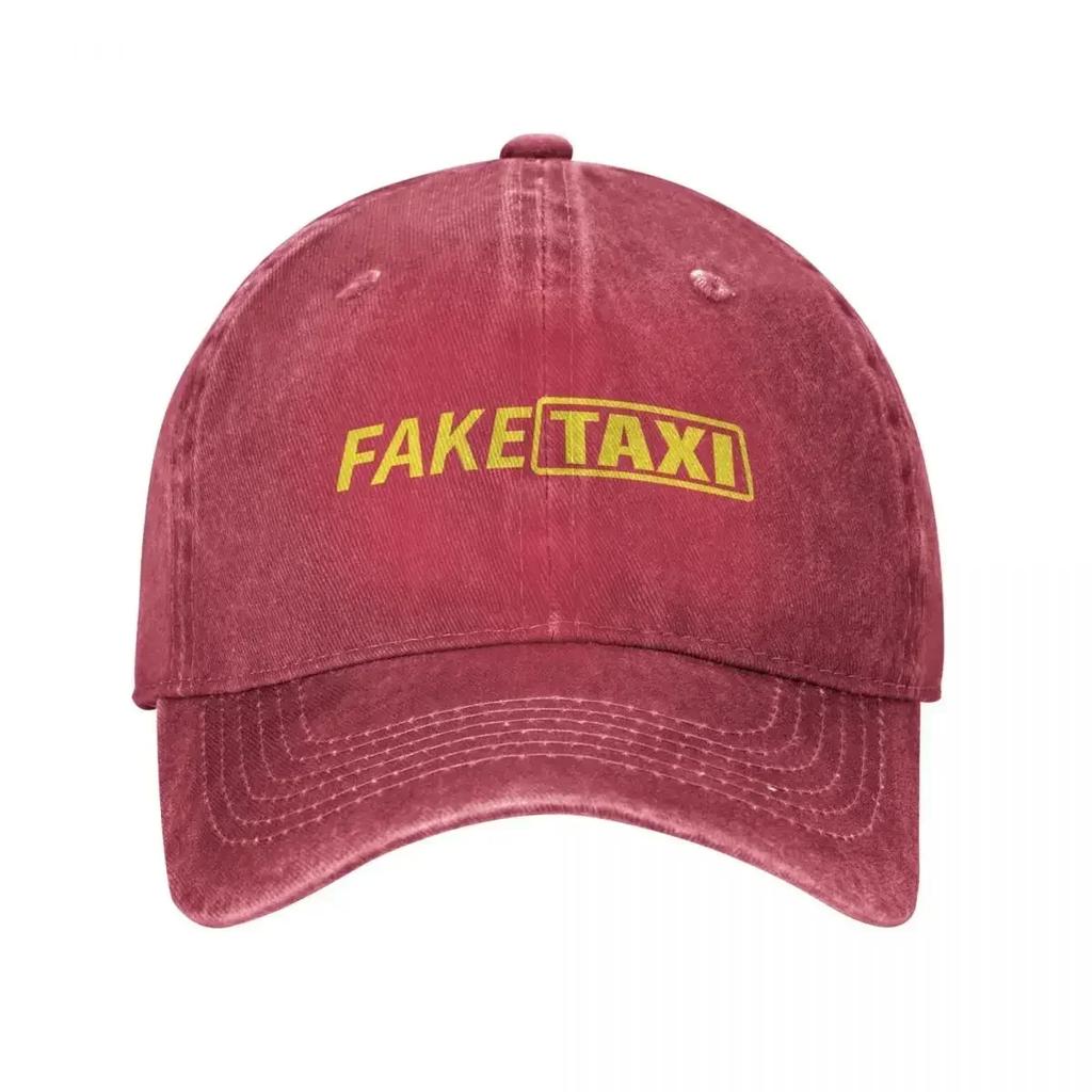 Fake Taxi Funny Spring Autumn Visor Cap For Boy Girl Baseball Cap Vintage Hat Washed 100% Cotton Outdoor Travel Casquette Gorras