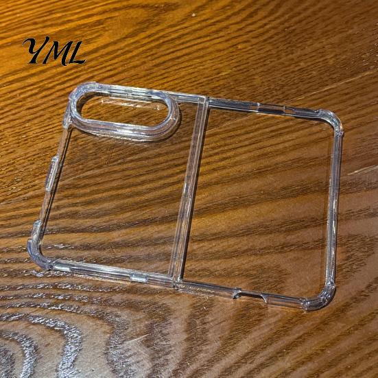 Shock Absorbing Phone Case Clear for iPhone-Duo, Shockproof Folding Cellphone Mobile Protector Protective Cover, Perfect Fit Shell Scratch Resistant