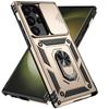 Ring Stand Rotating Slide Camera Lens Military Grade Armor Case For Samsung Galaxy S24 S23 S22 S21 FE S20 Note 20 Ultra A16 A06