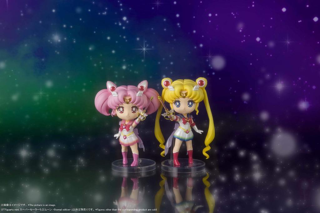 TAMASHII NATIONS Figuarts mini Pretty Guardian Sailor Moon Super Sailor Chibi Moon Approximately 90mm PVC ABS Painted Movable Figure -Eternal edition-