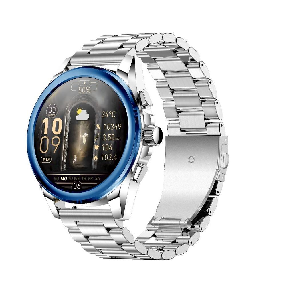 Rainbuvvy KC83 Bluetooth Call Smartwatch 1.43inch Ronde Scherm JL7013A6 Android 1ATM Waterdicht Horloge 450mAh Ondersteunt Meerdere Talen Hartslag