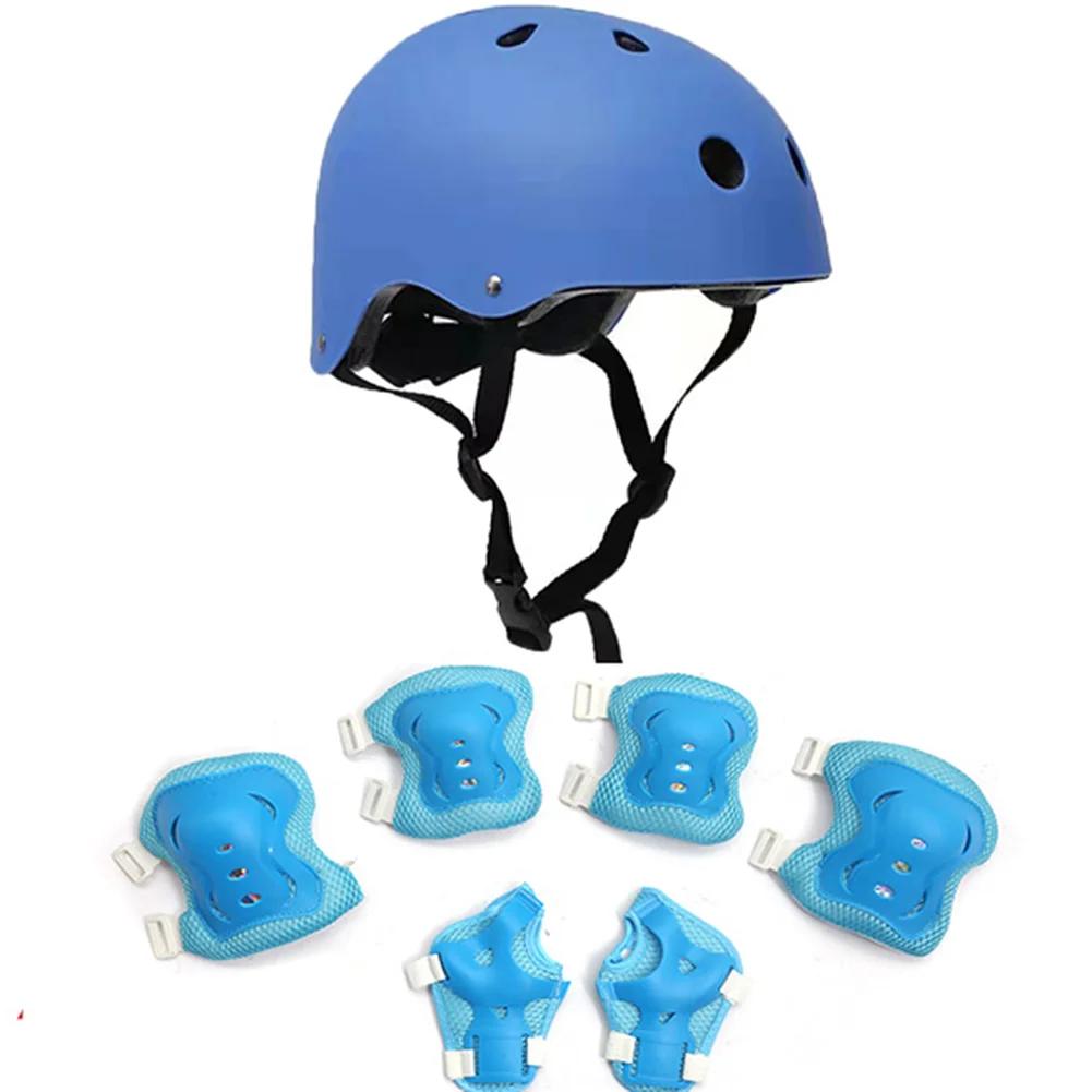 Children Protective Body Gear Safety Protection with Helmet Impact Resistant 7 In 1 Shock-absorbing Breathable for Outdoor Sport