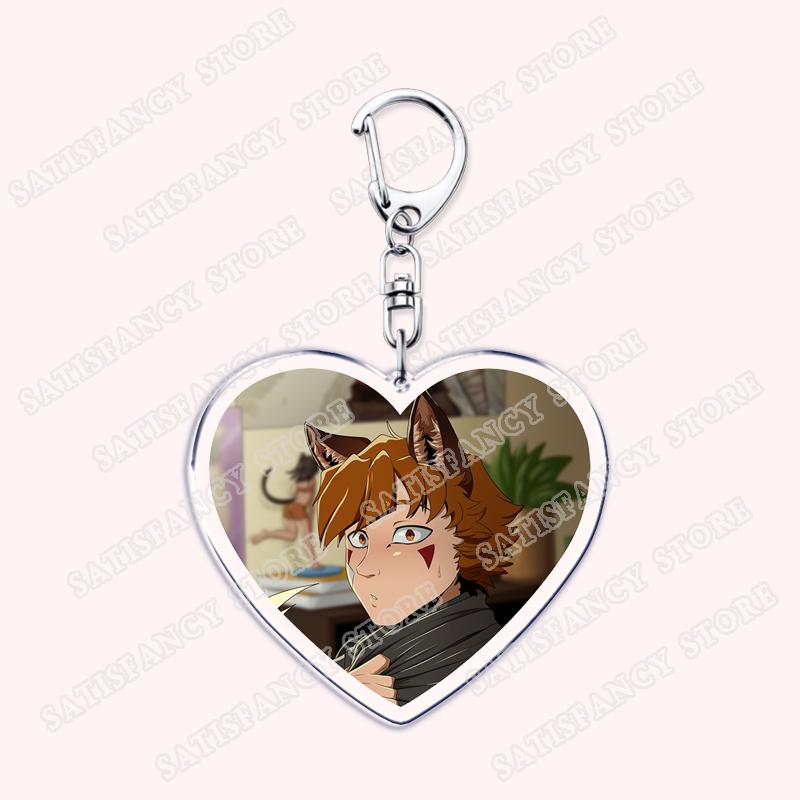 YKMET Game Love Boyfriend To Death Heart Shape Keychain for Accessories Pet Strade Ren Keyring Jewelry Friends Fans Gamers Gifts
