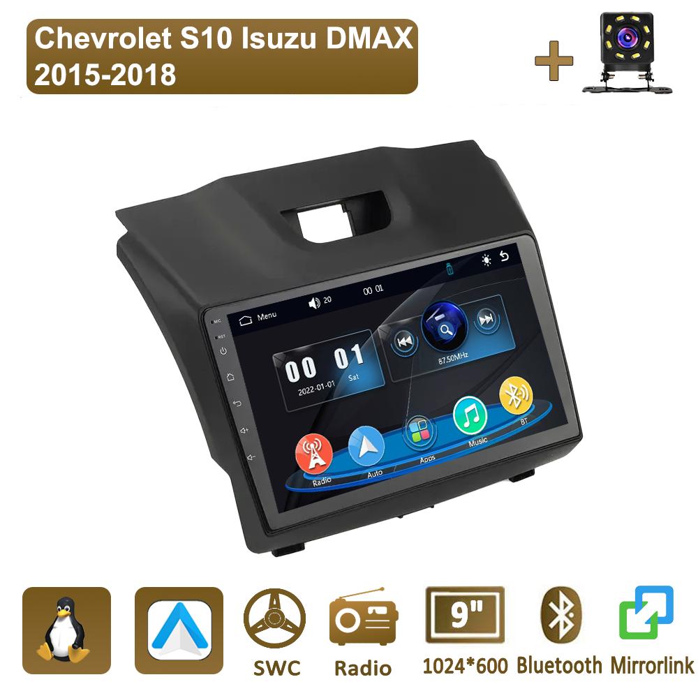 

Icreative Car Radio Multimedia MP5 Player Head Unit Stereo BT For Chevrolet S10 Isuzu DMAX 2015-2018 чорний