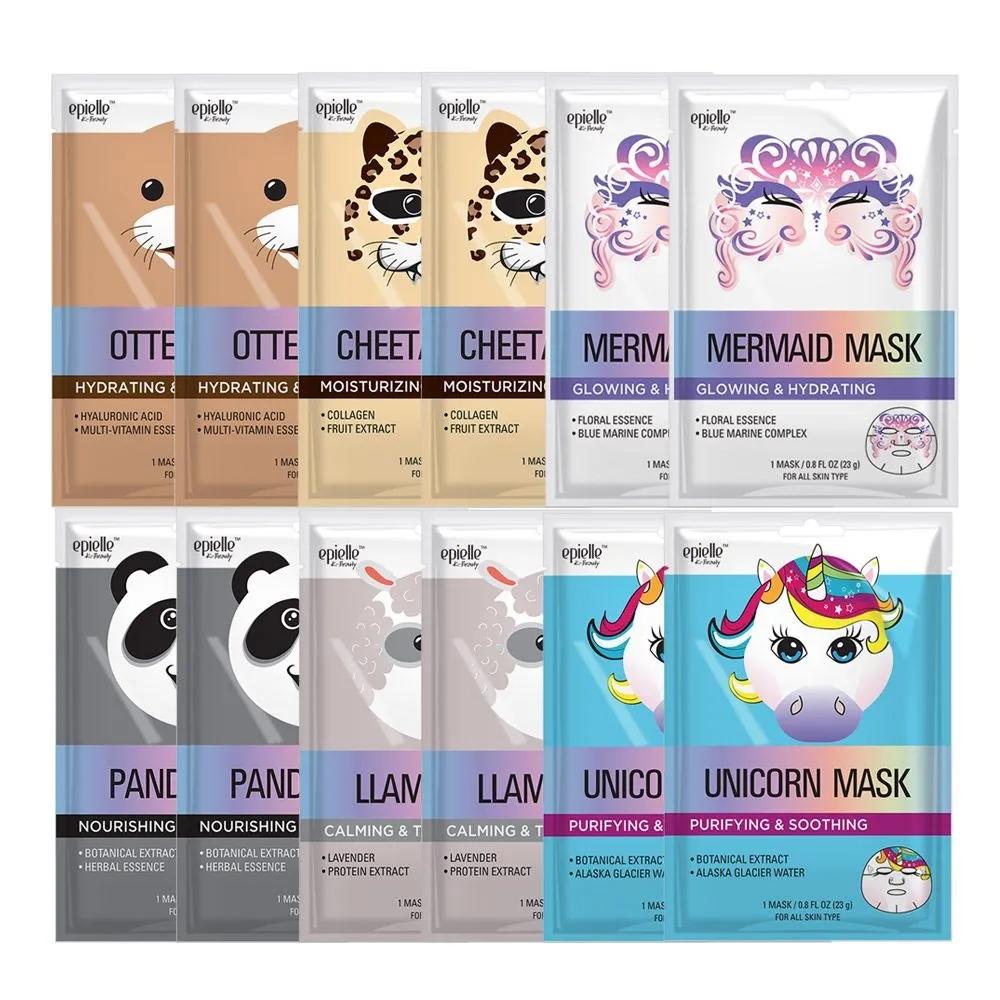 Epielle Animal Character Mask Pack 12-Pack