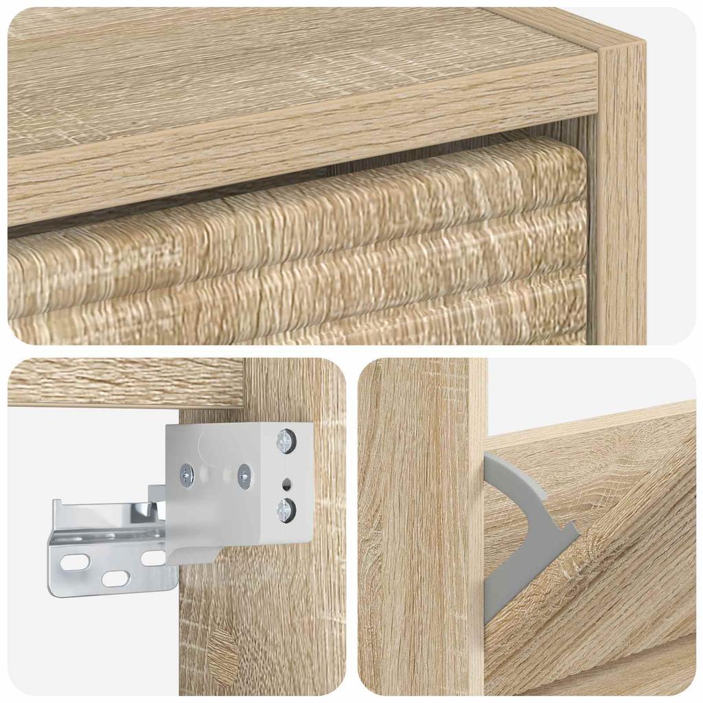 Wall Mounted Shoe Cabinet HAARLEM 71 x 17 x 86 cm
