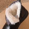 Leather mother cotton shoes autumn and winter leather shoes velvet women's short boots soft sole non-slip wool medium and old shoes A916