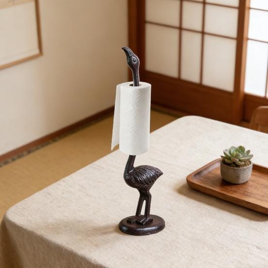 Animal Paper Towel Holder Vintage Style Cast Iron Toilet Paper Holder Giraffe Dinosaur Toilet Paper Stand for Kitchen And Bathroom Paper Roll