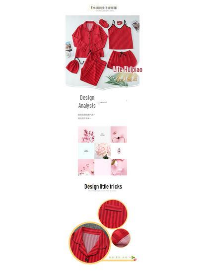 Four Seasons Damen Bubble Crepe Baumwoll-Pyjama-Set - Tanktop & Shorts, Sieben Teile.