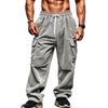 Pantaloni Cargo da Uomo Design Classico Multi Tasche con Patta Pantaloni Cargo Casual da Uomo Techwear Coulisse Pantaloni Baggy Hiphop da Uomo Per Autunno Estate