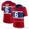 3rd Gen Embroidered Football Jersey Mens Giants 6 White DART Sports Shirt