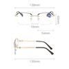New Frameless Edge-cut Reading Glasses, Anti-blue Light Glasses, Fashionable, High-definition For Middle-aged And Elderly People