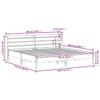 Solid Wood Bed without Mattress White 180x200 cm Pine Wood