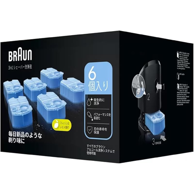 

[]BRAUN brown alcohol cleaning solution 6 pieces for men s shaver CCR6 CR shaver cleaning cleanliness