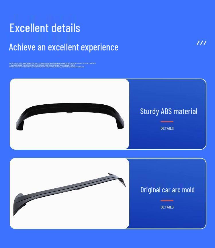 Geely Xingyuan Gloss Black Sporty Rear Spoiler & Air Deflector - No-Drill Installation