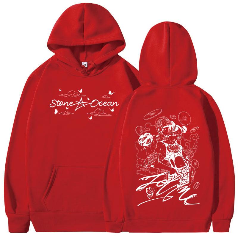 

Худи Аниме JoJo s Bizarre Adventure Каменный Океан Куджо Джолин Свитшоты Манга Мужские Женские Повседневные С длинным рукавом Флисовые Пуловеры S