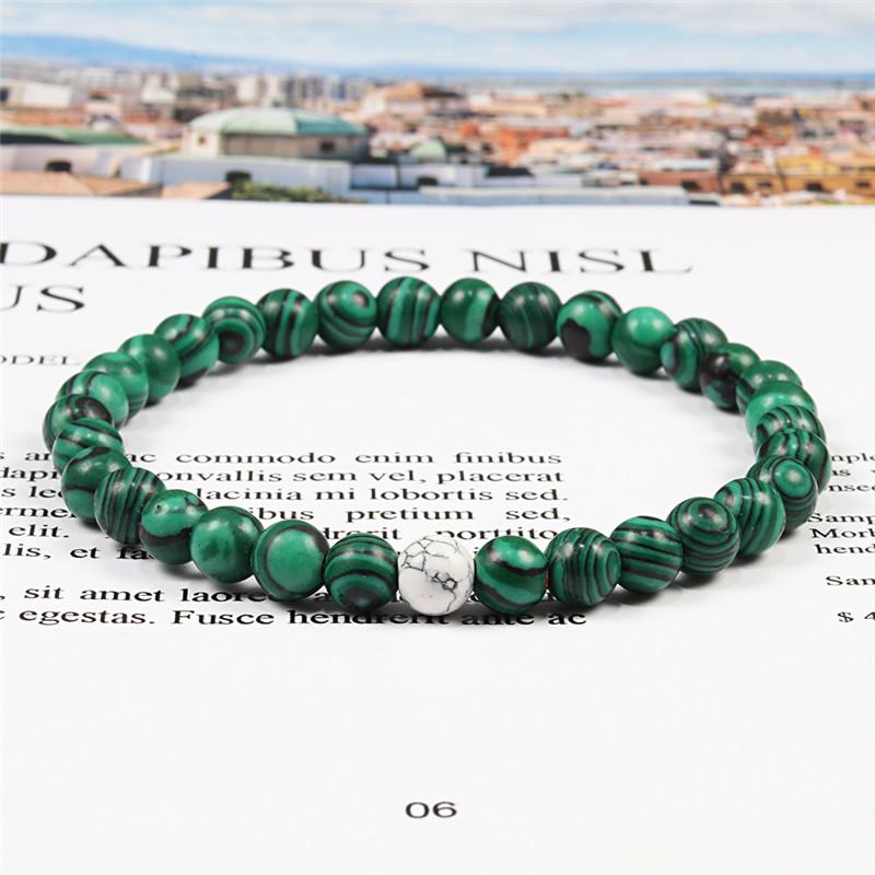 Classic Natural Stone Beaded Bracelet Men Bracelets Women 31+1 Beads Creative Gift for Lovers Best Friend Jewelry Pulsera Mujer