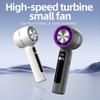Portable 199 Speeds LED Digital Display Ice Small Fan Mini Refrigeration Bladeless Handheld Turbo Jet Fan