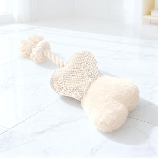 Dog Squeaky Toy Stuffed Plush Dog Toy with Knotted Rope for Puppy Small Middle Large Dogs Teeth Cleaning Boredom