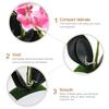 Mini Artificial Orchid Table Plant Decor Realistic Silk Flower Potted Fake Orchid for Bathroom Kitchen Office Home Decoration
